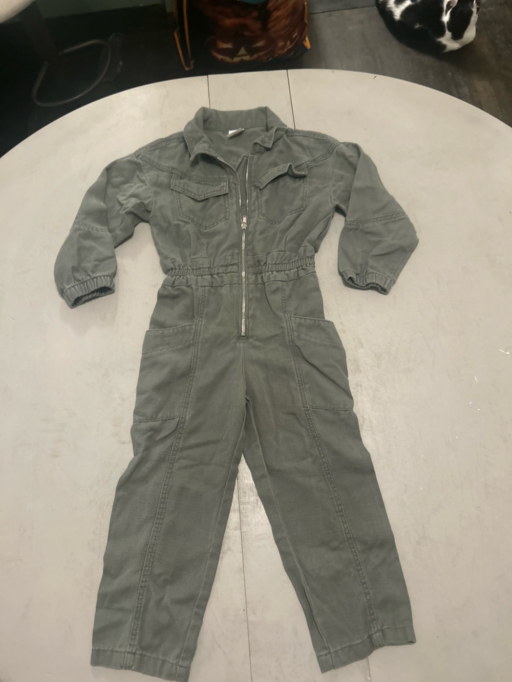 wonder nation Olive Green Utility One-Piece Jumpsuit